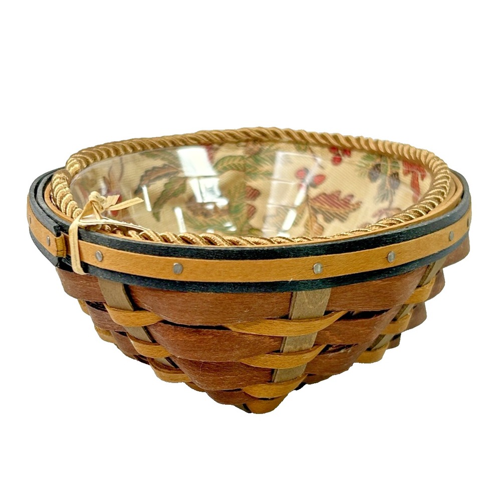 Longaberger CHESTNUT SMALL OVAL DIAMOND Basket 2009‎ Liner Protector Tags